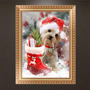 Dog Christmas Xmas 5D Diamond Embroidery Painting Rhinestone Cross Stitch