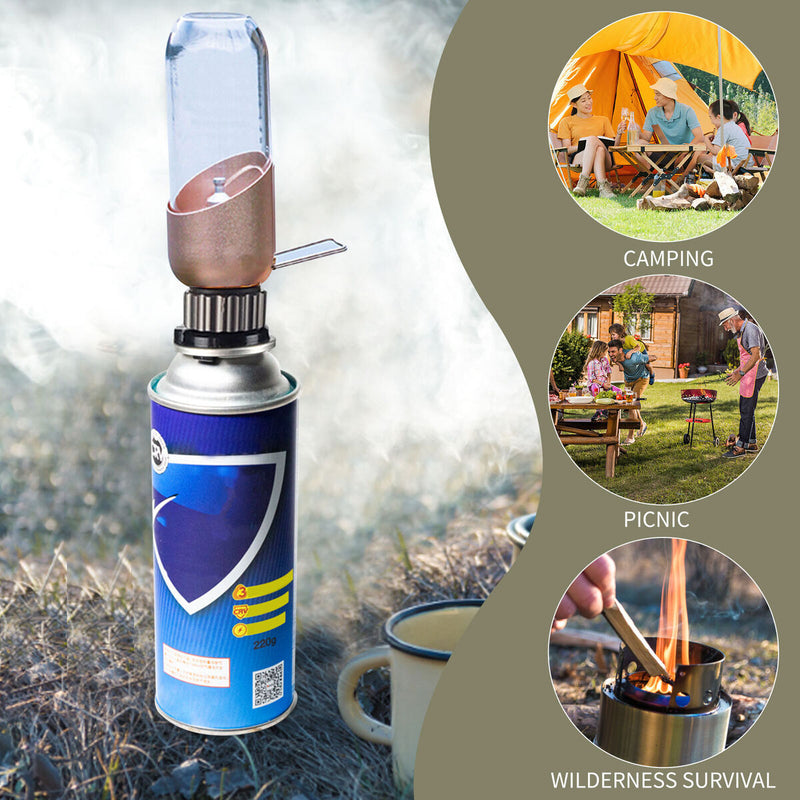 Black Camping Stove Adapter Outdoor Gas Tank Converter Sealed Silicone Desi