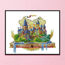 Partial Cross Stitch DIY Eco-cotton Castle Handiwork Counted Wall Artwork K