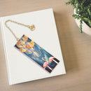 Flamingo Metal Bookmarks Brass Baking Varnish Ginkgo Leaf Pendant Book Marker