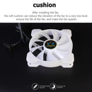 Lanshuo 120mm Case Fan RGB Silent Cooler 1300RPM PC Case Cooling Ventilador