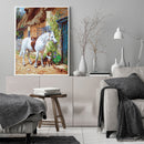Full Embroidery Stamped Horse Dog DIY 11CT Eco-Cotton Thread Cross Stitch Kit