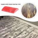 2pcs Rubber Red Wood Grain Graining Pattern Wall Paint DIY Painting Tool