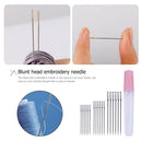Big Eye Hand Sewing Needles Stainless Steel Embroidery Stitching Kit with Bot