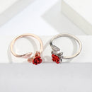 Finger Wear Opening Thimble Crochet Loop Sewing Knitting Ring Rose Flower Shape