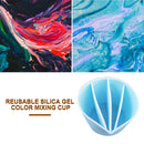 Split Color Mixing Cups for Paints Art Tool 4 Channels Pouring Cup Blue (8)