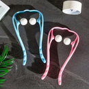 Hand Roller Neck Shoulder Dual Trigger Point Self Massager Relieve (Blue) Newly