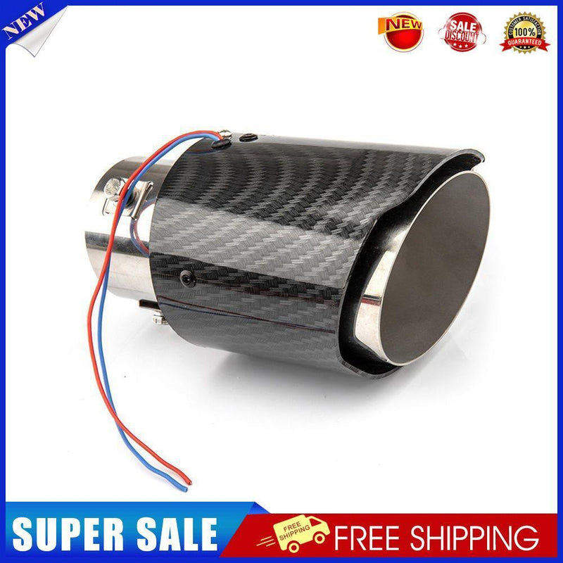 LED Muffler Silencer Luminous Car Exhaust Tail Throat Tip (Straight Blue)