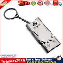 Three-Pipe Keychain Whistle EDC High Decibel Emergency Whistles (Gray) Newly