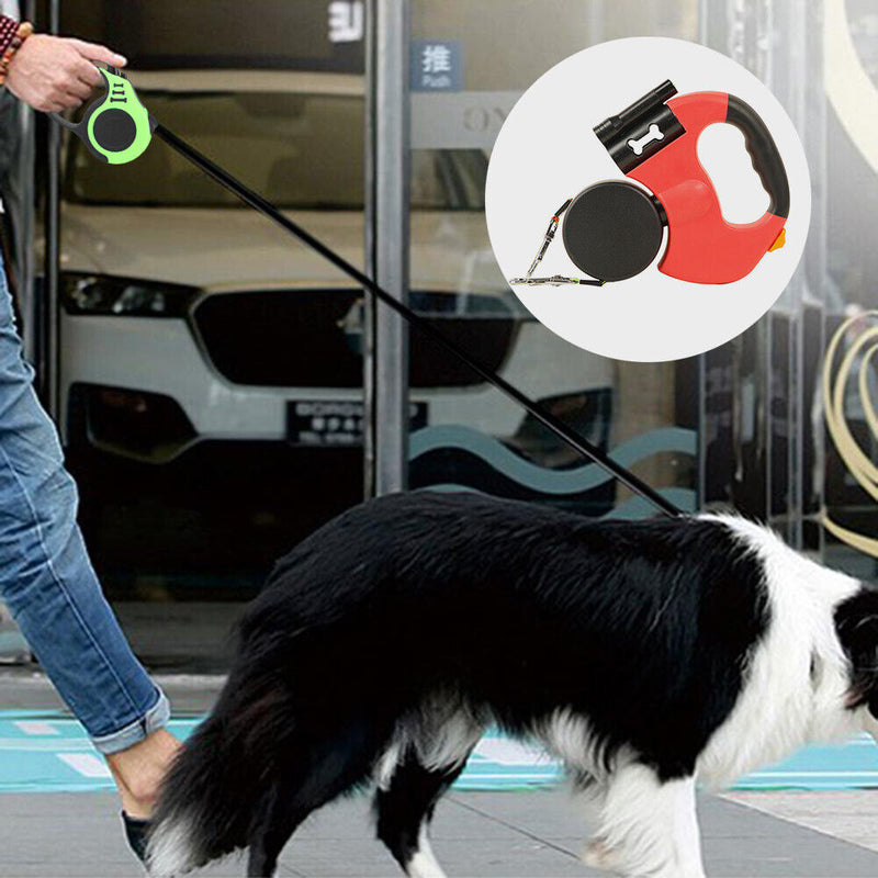 Dual Double Head Tractor Walk Dog Automatic Retractable Traction Rope with