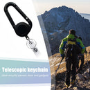 Lanyard Outdoor Camping Hiking Anti-lost Key Ring Retractable Pull Key Ring Clip