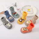Kids Socks Cartoon Rubber Soles Warm Terry Toddler Socks Thicken Slippers
