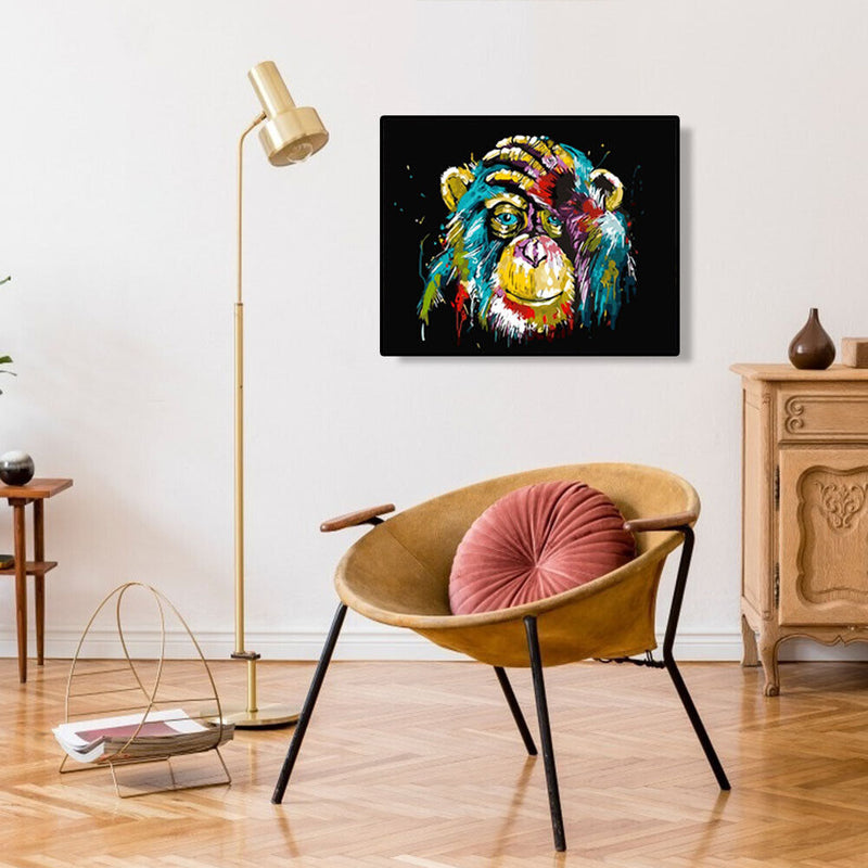Monkey DIY Oil Painting By Numbers Kits Color Drawing Wall Living Room Picture