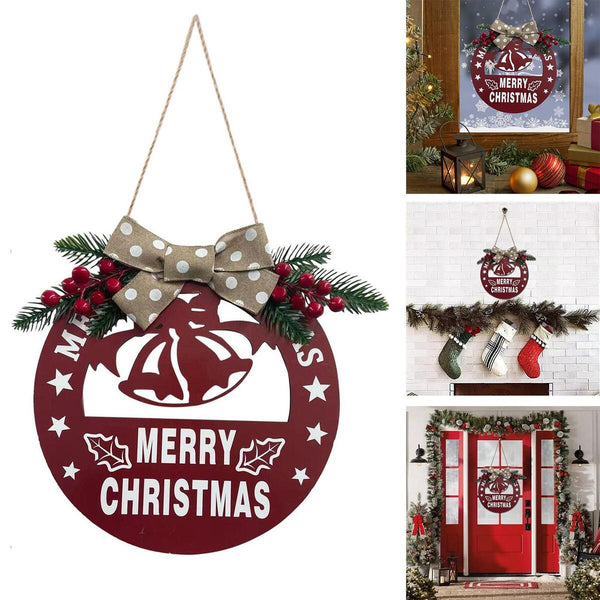 Merry Christmas Sign Xmas Door Sign Christmas Hanging Signs Front Door Decor~