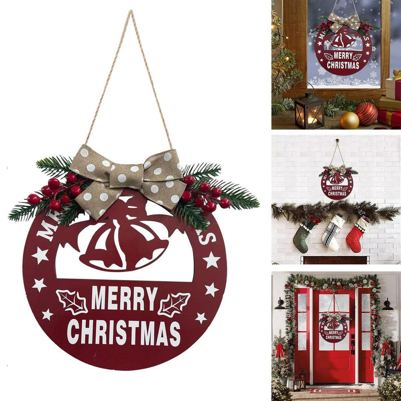 Merry Christmas Sign Xmas Door Sign Christmas Hanging Signs Front Door Decor~