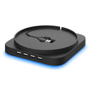 For Xbox Series X Vertical Stand with 4 Ports USB 2.0 Hub Blue Light Cradle Base