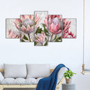 5D DIY Full Round Drill Diamond Painting Five Couplets Emperor Flowers Craf