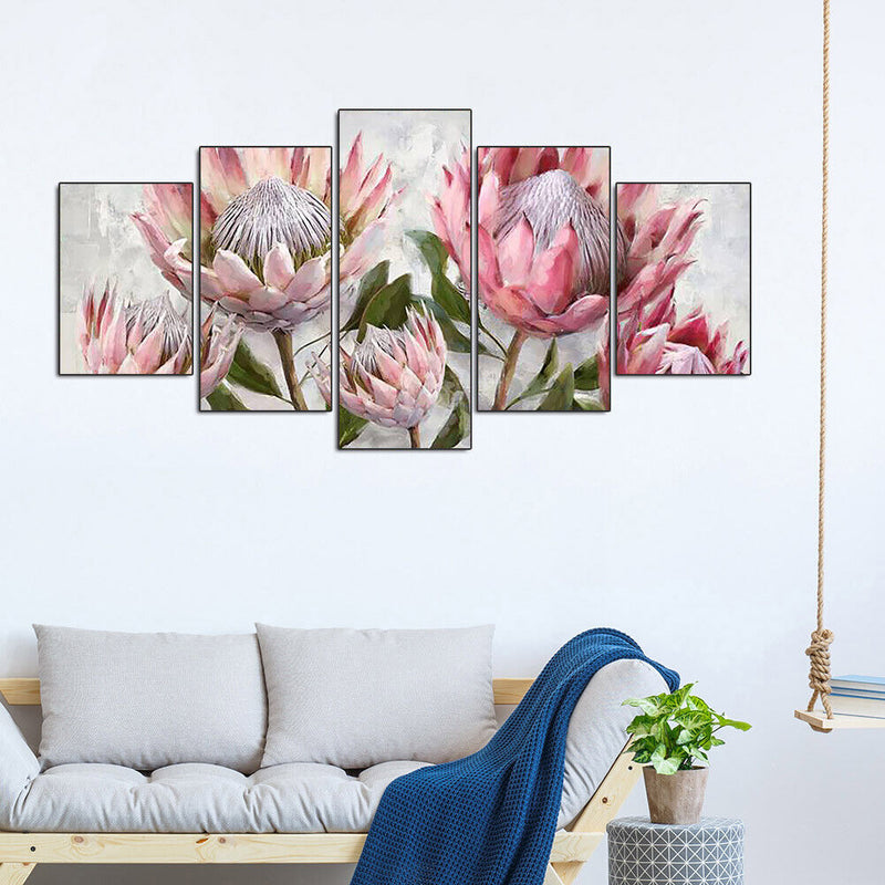 5D DIY Full Round Drill Diamond Painting Five Couplets Emperor Flowers Craf