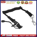 Elastic Kayak Canoe Paddle Leash Surfboard Surfing Safety Rope (Black)