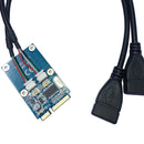 Mini-PCI-E, Dual USB Adapter PCIe to 5 Pin 2 Ports USB2. 0 Converter Card for USB