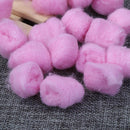 100pcs Colorful Winter Keep Warm Cotton Balls Cute Cage Filler (Pink) Newly