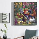Garden Chickens 5D DIY Full Drill Diamond Painting Picture Rhinestone Mosaic Art