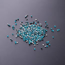 500pcs Glitter Shimmer Sharp Tip Nail Art Rhinestones Manicure Charm (Blue)