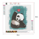5D DIY Full Drill Diamond Painting Cute Panda Cross Stitch Mosaic Needlework