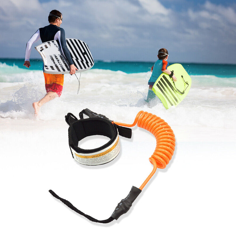 Elastic Coiled Raft Kayak Safety Hand Rope Stand Up Paddle Board Surfing Leas