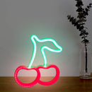 Cherry Fruit LED Neon Light Colorful Neon Sign Night Lamp Hanging Decor (A)