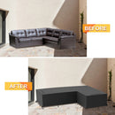 L Shape Sofa Cover Waterproof Oxford Cloth with Adjustable Buckle for Yard Patio