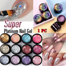 Laquer Nail Glitter Polish Semi Transparent Manicure DIY Nail Sequins UV Gel