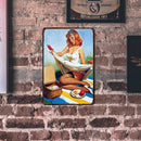 Sexy Lady Poster Metal Plate Tin Sign Plaque for Bar Pub Club Cafe Wall (E)