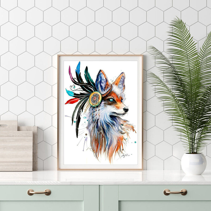 Wolf 5D DIY Part Drill Special Shaped Diamond Painting Color Cross Stitch Newly