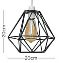 Geometric Ceiling Plate Light Holder Hanging Lamp Cage Metal Pendant Lamp Shade