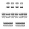 24pcs 6/8/24 Pin Cable Comb for 3.0-3.6mm PC Power Cables Wiring (White)