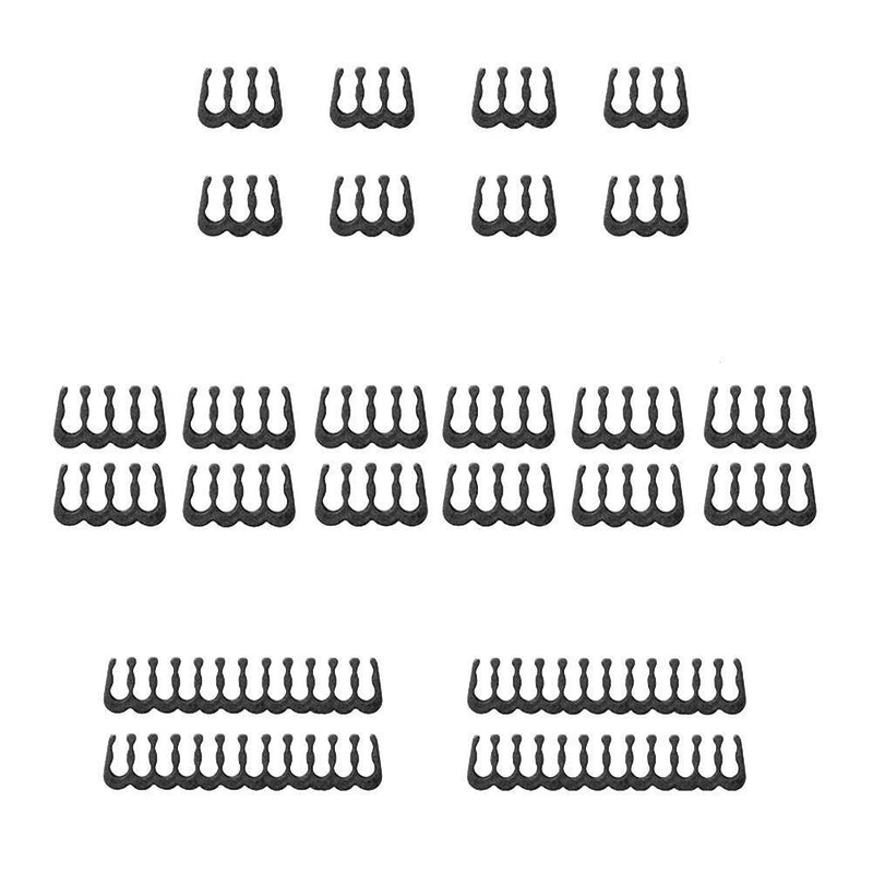 24pcs 6/8/24 Pin Cable Comb for 3.0-3.6mm PC Power Cables Wiring (White)
