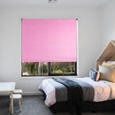 Self-Adhesive Pleated Blinds Half Blackout Window Curtains Pink (60x150cm) Newly