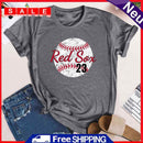 Independence Day Print Baseball Letter T-Shirt (Grey M)