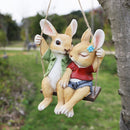 Sculptures Garden Decoration Swing Rabbit Rabbit Statue Household Ornament