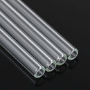 Transparent Wedding Drinking Straight Tube Reusable Glass Straws Clean Brush
