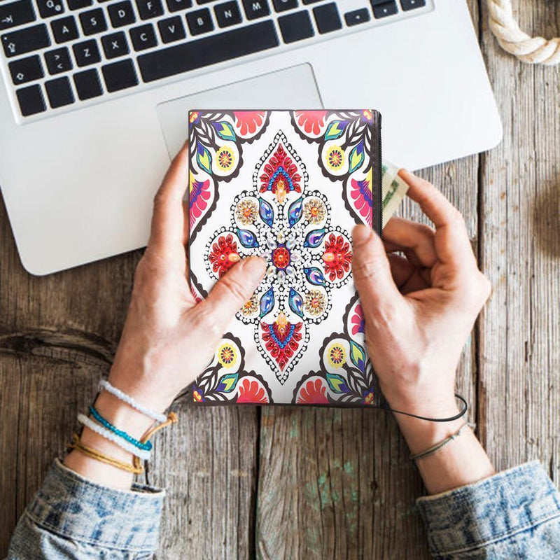 DIY Mandala Special Shaped Diamond Painting Zipper Wallet Wristlet Clutch Newly