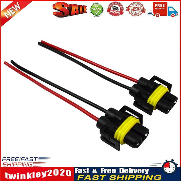 2pcs H8/H9/H11 Bulb Socket Female Adapter Connector for Headlight Fog Lamp Newly