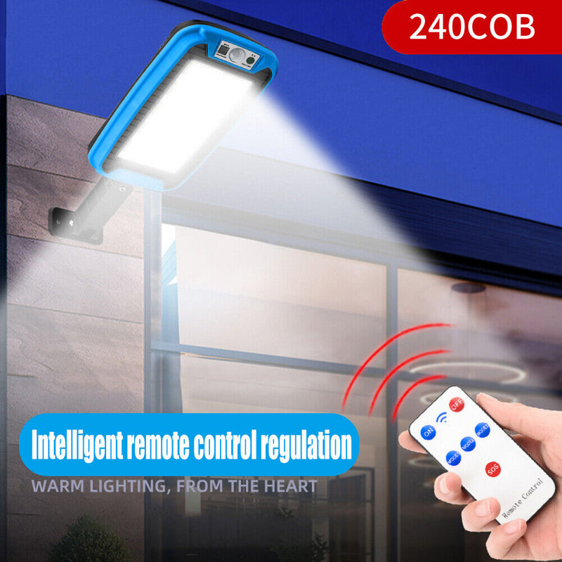240COB Solar Lights PIR Motion Sensor Wall Street Lamp Sunlight (TY07707) Newly