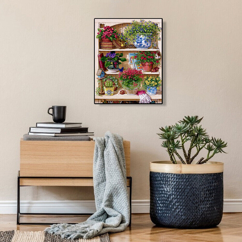 Digital Oil Painting By Number Flower Modern DIY Hand Painted Wall Decor