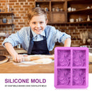 4-Cavity Wave Flower Shape Soap Mold Chocolate Cake Mould Pastry DIY Baking Tray