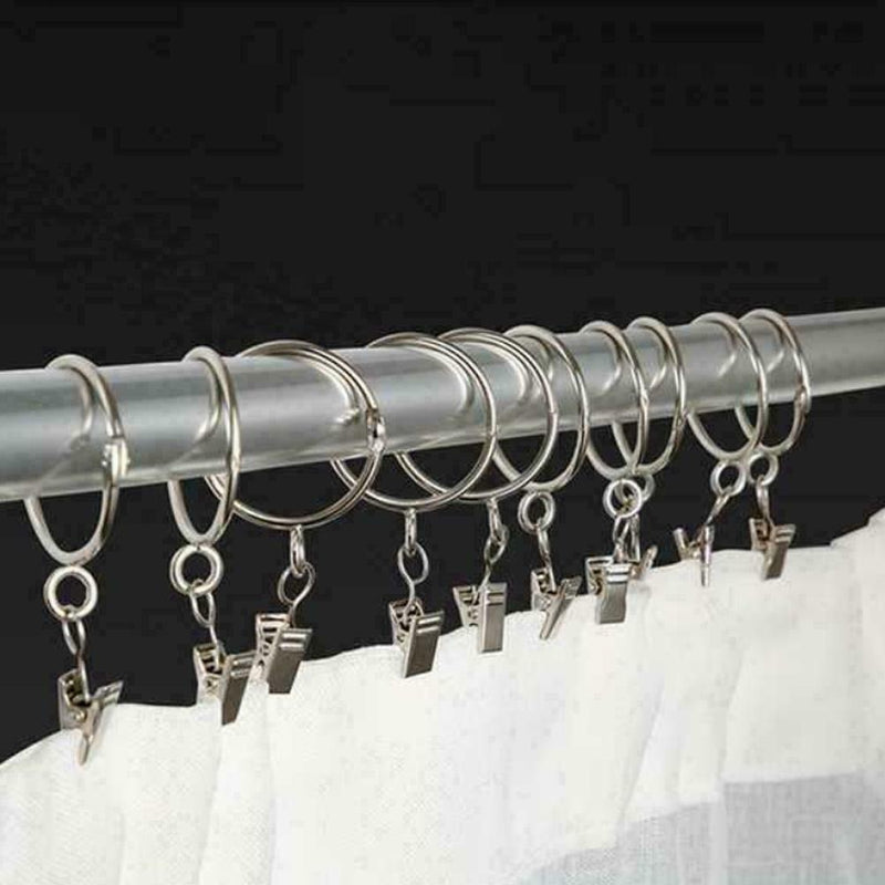1Pcs Iron Curtain Clips Metal Hanging Hooks For Shower Curtains Sale Hot V4A7