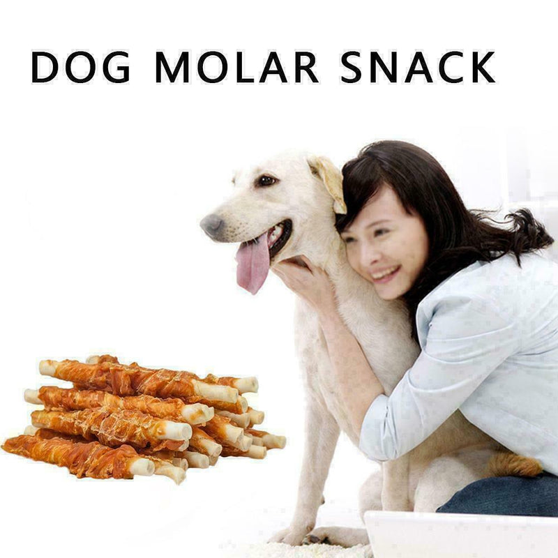 Chicken Wrapped Jerky Beef Twists - snacks, chews, rawhide treats, G2V6