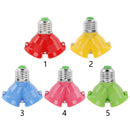 20pcs E27 to 2E27 Lamp Holder Converter Adapter Bulb Base(Green)