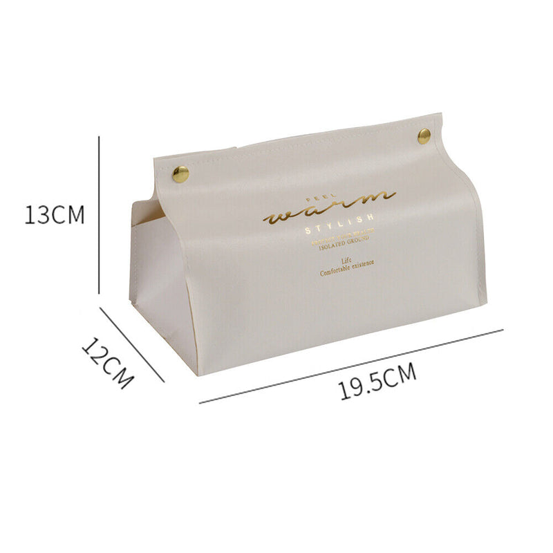 Simple Desktop Napkin Pumping Paper Holder Storage Container Leather Tissue Box